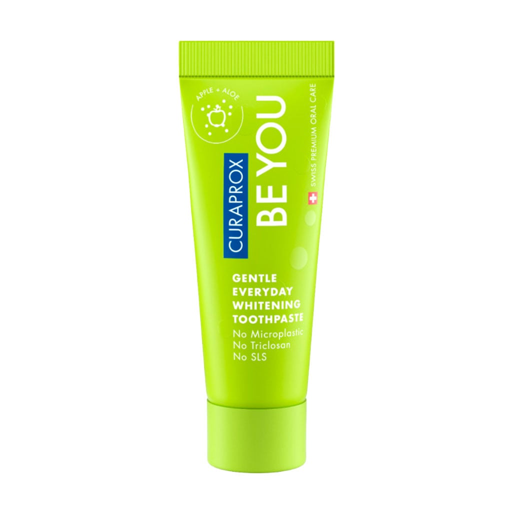 Відбілювальна зубна паста Curaprox Be You Explorer Toothpaste Apple + Aloe Яблуко + алое, 10 мл